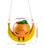 Jardinière suspendue résine orange, pot de balançoire décor fruit