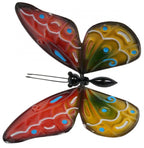 Lot de 3 tuteurs de jardin papillons en agate, 55 cm, décoration jardin