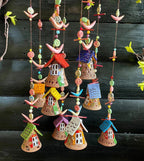 Cloches murales en céramique pour maison et jardin - Carillons éoliens décoratifs, 95 cm