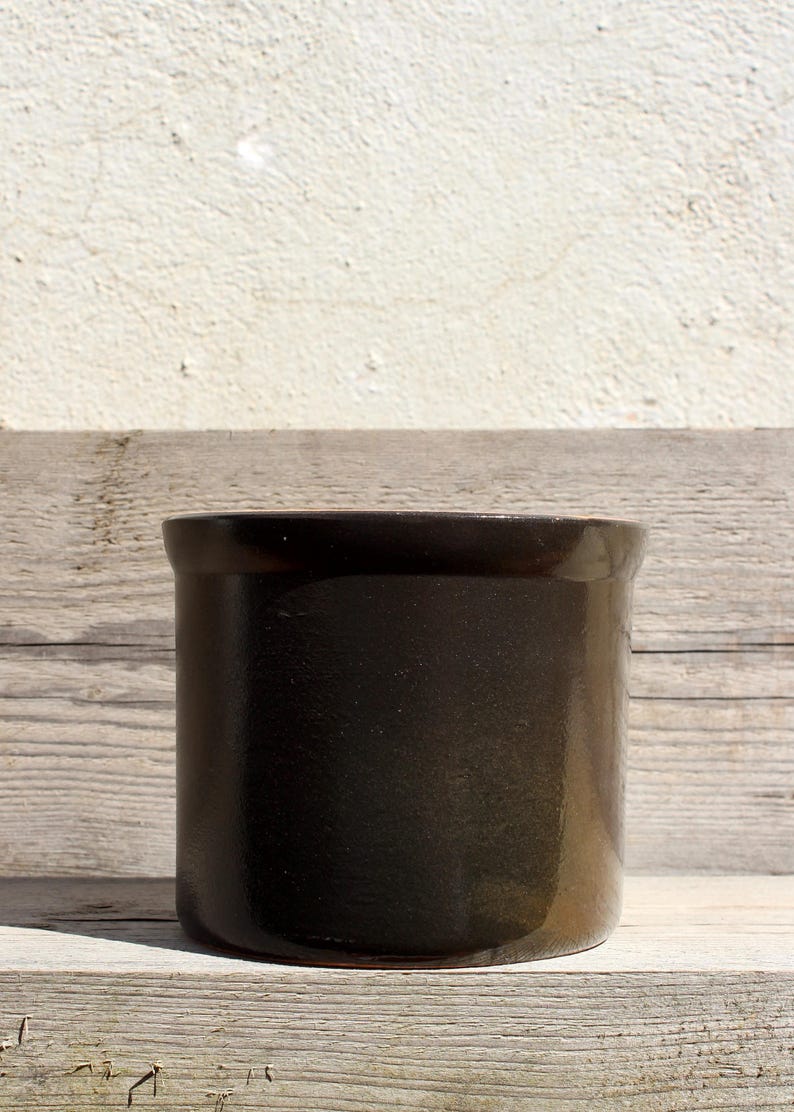 Pot de fleur en céramique vitré minimaliste, 13.5x11.3 cm