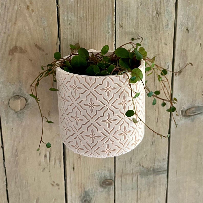 Cache-pot mural minimaliste 11 cm pour plantes grasses - Support de décoration intérieure en PLA