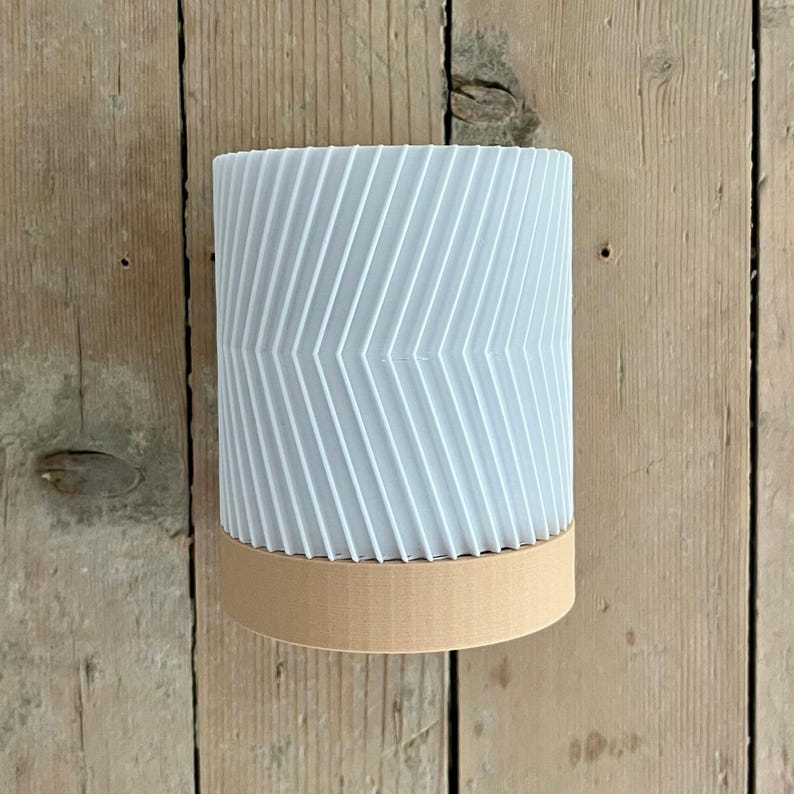 Jardinière murale moderne imprimée en 3D avec soucoupe, 120x90mm, PLA, pour plantes succulentes