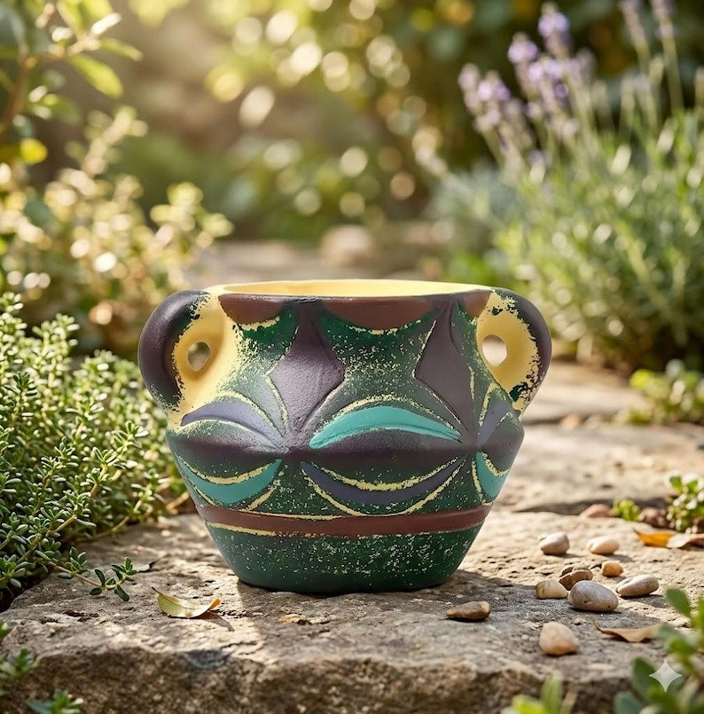 Pot de plantes succulentes en céramique avec drainage, petite jardinière pour cactus herbes décoration intérieure