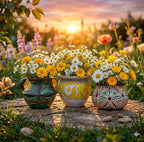 Pot de plantes succulentes en céramique avec drainage, petite jardinière pour cactus herbes décoration intérieure