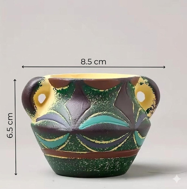 Pot de plantes succulentes en céramique avec drainage, petite jardinière pour cactus herbes décoration intérieure
