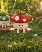 Jardinière suspendue champignon résine porte-plante succulente décoration jardin