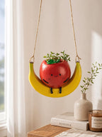 Jardinière suspendue résine orange, pot de balançoire décor fruit