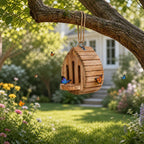 Abri à papillons suspendu en bois pour jardin, terrasse