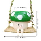 Jardinière suspendue champignon résine porte-plante succulente décoration jardin