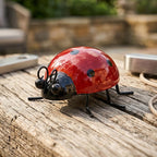 Coccinelle en métal décoration murale extérieure, suspension pour clôture jardin, sculpture scarabée rustique