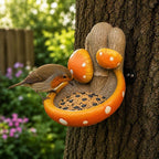 Mangeoire à oiseaux champignon résine, décoration de jardin féerique, station ravitaillement colibris