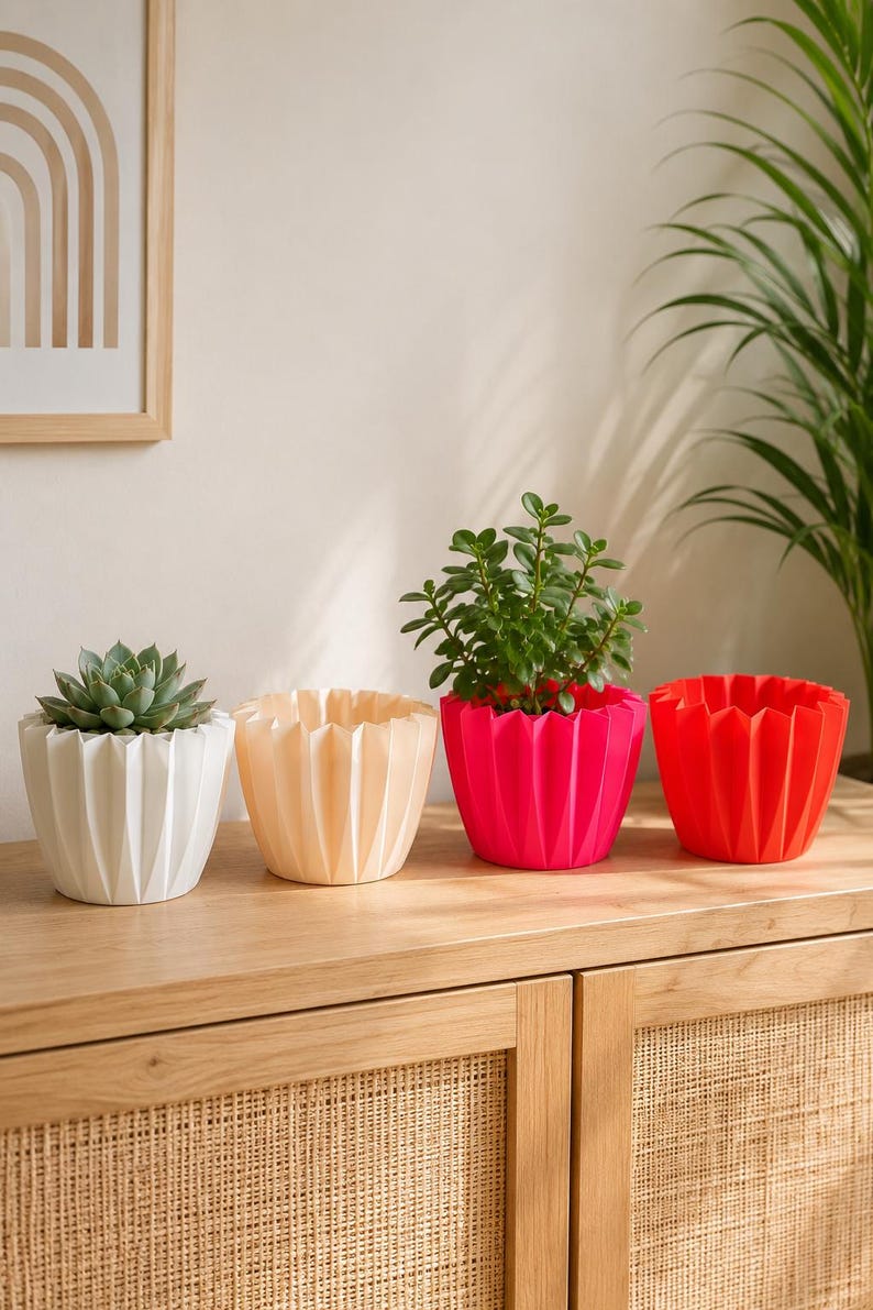 Cache-pot en plastique moderne 11 cm, 8 couleurs, jardinière pour plantes d'intérieur