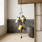 Carillon éolien d'extérieur résine oiseau peint à la main décoration balcon
