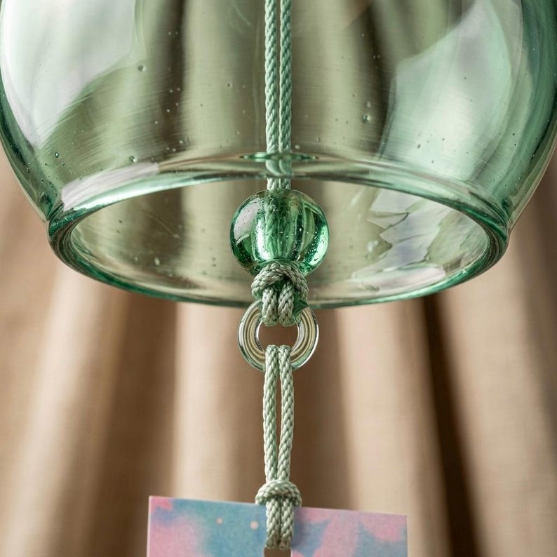 Carillons éoliens en verre, style Furin japonais, motifs colorés