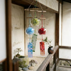 Carillon éolien en verre Furin, décoration intérieure apaisante