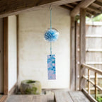 Carillon éolien en verre Furin, décoration intérieure apaisante