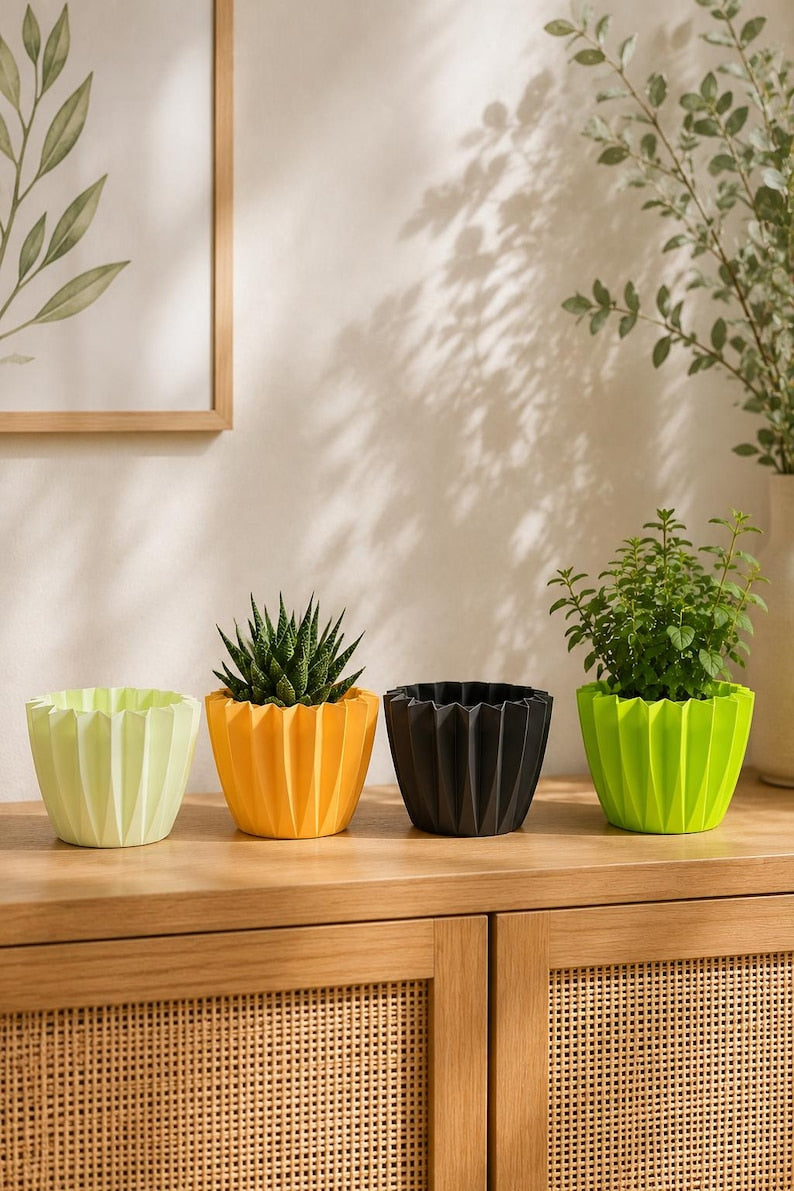 Cache-pot en plastique moderne 11 cm, 8 couleurs, jardinière pour plantes d'intérieur