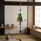 Carillon éolien d'extérieur résine oiseau peint à la main décoration balcon