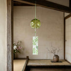 Carillons éoliens en verre, style Furin japonais, motifs colorés