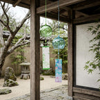 Carillons éoliens en verre, style Furin japonais, motifs colorés