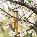 Carillon éolien en aluminium 12 tubes, or ou argent, extérieur jardin