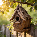 Cabane à oiseaux en bois flotté pour jardin | Texture réaliste | Résistante aux intempéries
