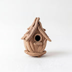 Cabane à oiseaux en bois flotté pour jardin | Texture réaliste | Résistante aux intempéries